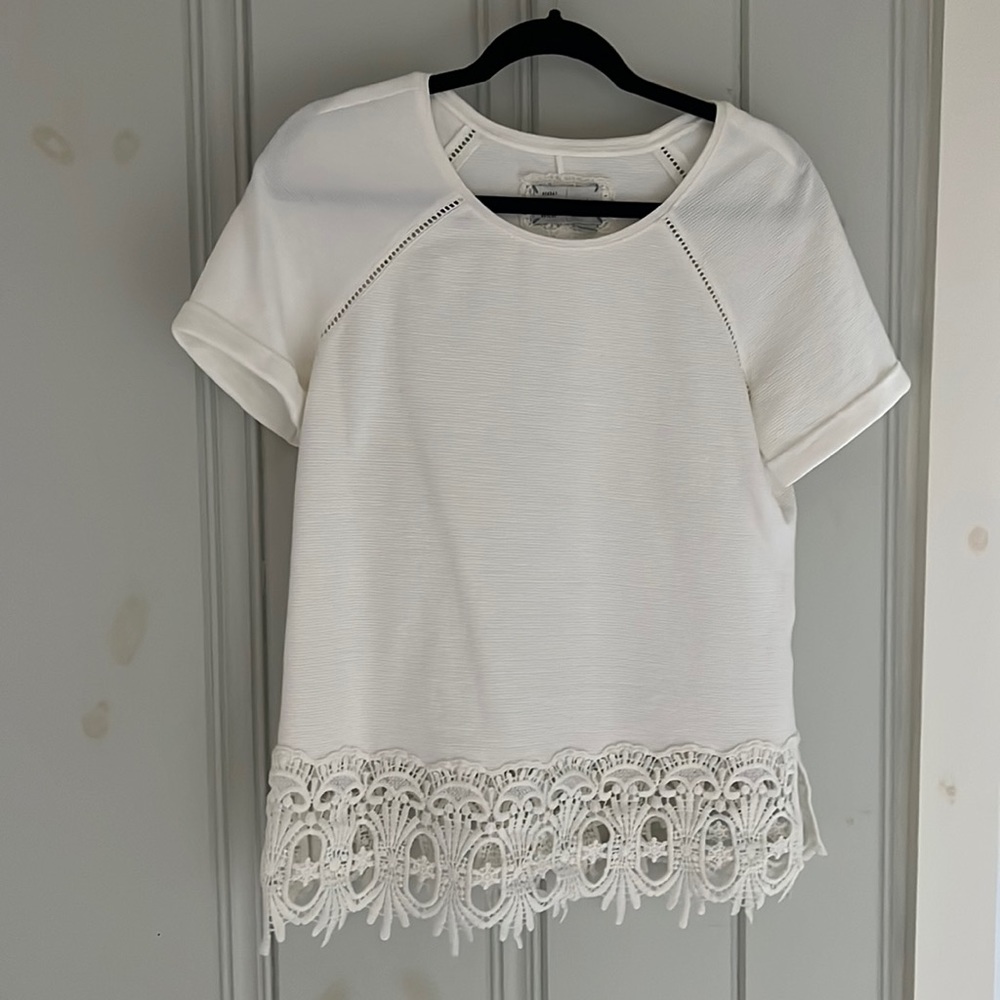 Anthropologie Saturday Sunday lace shirt